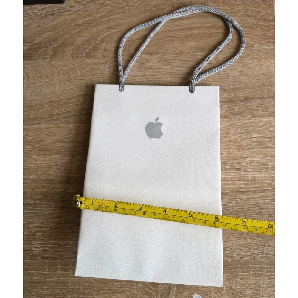 Apple Store Apple Logo Shopping Paper Bag Genuine White Bag Empty Matte Classic